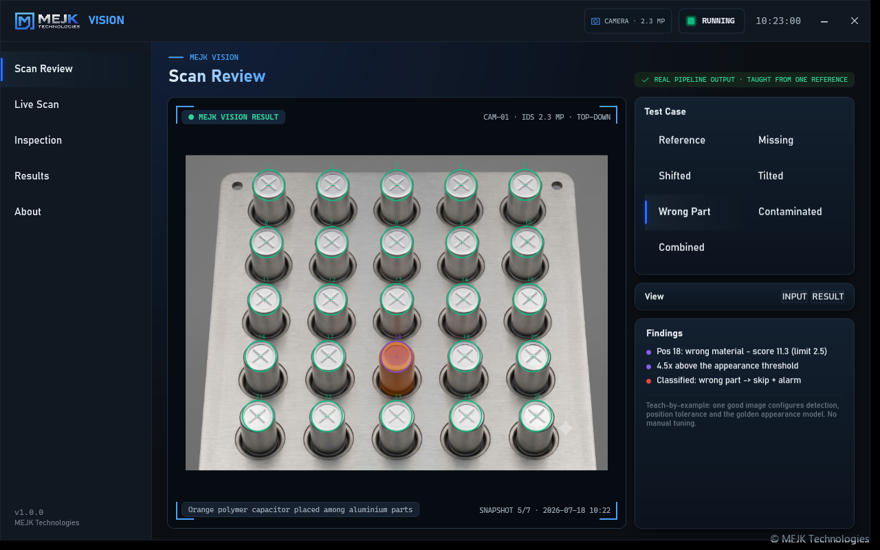 MEJK Vision — demo view